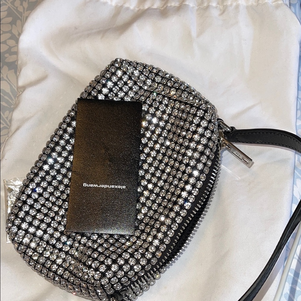 Alexander Wang Silver Crystal Clutch